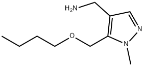 1-[5-(butoxymethyl)-1-methyl-1H-pyrazol-4-yl]methanamine 结构式