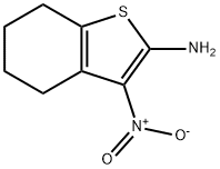 2-Amino-3-nitro-4,5,6,7-tetrahydrobenzothiophene 结构式