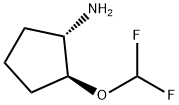 (1S,2S)-2-(DIFLUOROMETHOXY)CYCLOPENTAN-1-AMINE 结构式