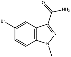 5-Bromo-1-methyl-1H-indazole-3-carboxylic acid amide 结构式