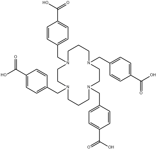 4,4',4'',4''-((1,4,8,11-四氮杂环十四烷-1,4,8,11-四基)四(亚甲基))四苯甲酸 结构式