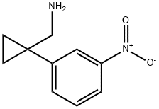 (1-(3-nitrophenyl)cyclopropyl)methanamine 结构式