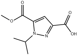 1-异丙基-5-(甲氧羰基)-1H-吡唑-3-羧酸 结构式