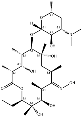3-O-去克拉定糖红霉素肟 结构式