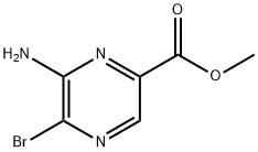 6-氨基-5-溴吡嗪-2-羧酸甲酯 结构式