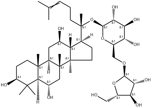 人参皂苷F5 结构式