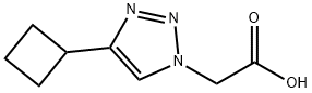 1H-1,2,3-Triazole-1-acetic acid, 4-cyclobutyl- 结构式