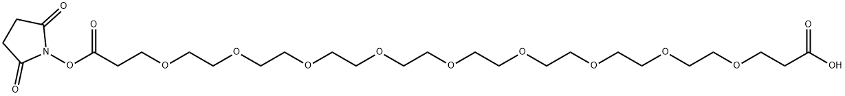 Acid-PEG9-NHS ester 结构式