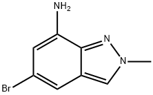 2H-Indazol-7-amine, 5-bromo-2-methyl- 结构式