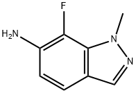 7-氟-1-甲基-吲唑-6-胺 结构式