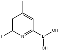 6-Fluoro-4-methylpyridine-2-boronic acid 结构式