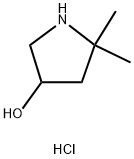 3-Pyrrolidinol, 5,5-dimethyl-, hydrochloride (1:1) 结构式