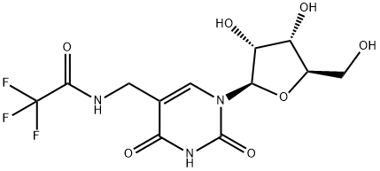 5-(N-Trifluoroacetyl)aminomethyluridine 结构式