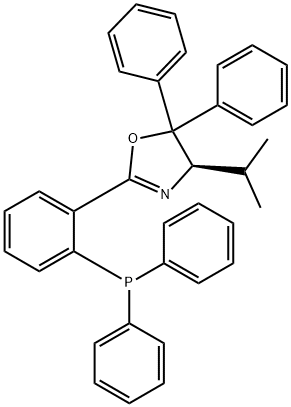 (R)-2-(2-(二苯基膦基)苯基)-4-异丙基-5,5-二苯基-4,5-二氢恶唑 结构式