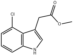 (4-氯-1H-吲哚-3-基)乙酸甲酯 结构式