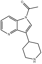 Ethanone, 1-[3-(4-piperidinyl)-1H-pyrrolo[3,2-b]pyridin-1-yl]- 结构式