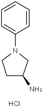(S)-1-苯基吡咯烷-3-胺盐酸盐 结构式