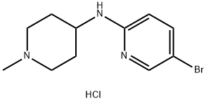 5-bromo-N-(1-methylpiperidin-4-yl)pyridin-2-amine dihydrochloride 结构式