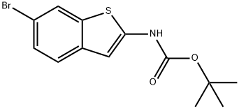 (6-溴苯并[B]噻吩-2-基)氨基甲酸叔丁酯 结构式