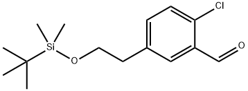 Benzaldehyde, 2-chloro-5-[2-[[(1,1-dimethylethyl)dimethylsilyl]oxy]ethyl]- 结构式