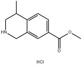 4-甲基-1,2,3,4-四氢异喹啉-7-甲酸甲酯盐酸盐 结构式