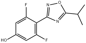 3,5-二氟-4-(5-异丙基-1,2,4-噁二唑-3-基)苯酚 结构式