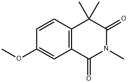 格列喹酮二甲基化物:7-甲氧基-2,4,4-三甲基异喹啉-1,3-(2H,4H)-二酮 结构式