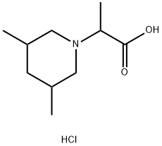 1-Piperidineacetic acid, alpha,3,5-trimethyl-, hydrochloride 结构式