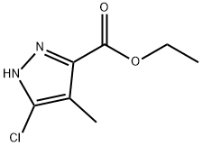5-氯-4-甲基-1H-吡唑-3-羧酸乙酯 结构式
