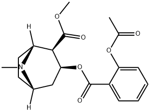 8-Azabicyclo[3.2.1]octane-2-carboxylic acid, 3-[[2-(acetyloxy)benzoyl]oxy]-8-methyl-, methyl ester, (1R,2R,3S,5S)- 结构式