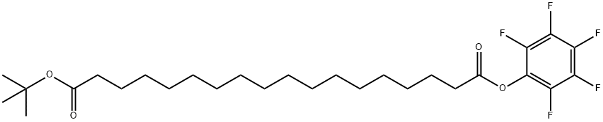 十八烷二酸单叔丁酯-PFP 结构式