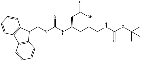 (9H-Fluoren-9-yl)MethOxy]Carbonyl β-3-D-homoornithine(Boc) 结构式