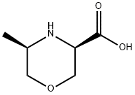 3-Morpholinecarboxylic acid, 5-methyl-, (3R,5R)- 结构式