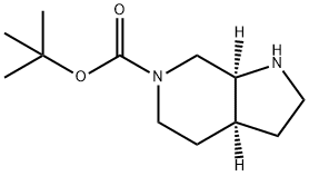 (3AS,7AS)-八氢-6H-吡咯并[2,3-C]吡啶-6-羧酸叔丁酯 结构式