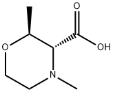 3-Morpholinecarboxylic acid, 2,4-dimethyl-,(2S,3R)- 结构式