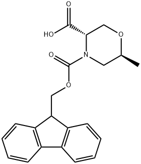 3,4-Morpholinedicarboxylic acid, 6-methyl-, 4-(9H-fluoren-9-ylmethyl) ester, (3S,6S)- 结构式