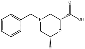 (2R,6R)-4-benzyl-6-methylmorpholine-2-carboxylic acid 结构式