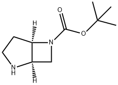 叔丁基(1R,5R)-2,6-二氮杂二环[3.2.0]庚烷-6-羧酸 结构式