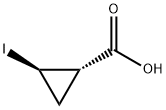 Cyclopropanecarboxylic acid,2-iodo-,(1S,2R)- 结构式