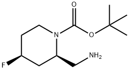 1-Piperidinecarboxylic acid, 2-(aminomethyl)-4-fluoro-, 1,1-dimethylethyl ester, (2R,4S)- 结构式