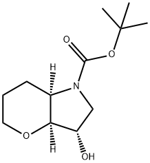 Racemic-(3S,3aS,7aR)-tert-butyl 3-hydroxyhexahydropyrano[3,2-b]pyrrole-1(2H)-carboxylate* 结构式
