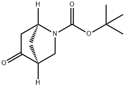 (1S,4S)-2-Boc-5-oxo-2-aza-bicyclo2.2.1heptane 结构式