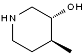 (3R,4S)-4-Methyl-piperidin-3-ol 结构式