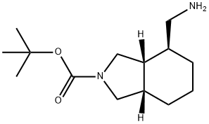 Racemic-(3aR,4S,7aS)-tert-butyl 4-(aminomethyl)hexahydro-1H-isoindole-2(3H)-carboxylate 结构式