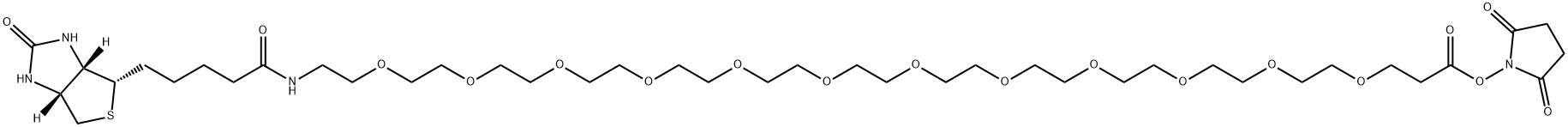 Biotin-PEG12-NHS ester 结构式