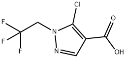 5-氯-1-(2,2,2-三氟乙基)-1H-吡唑-4-羧酸 结构式