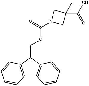 1-(((9H-fluoren-9-yl)methoxy)carbonyl)-3-methylazetidine-3-carboxylic acid 结构式