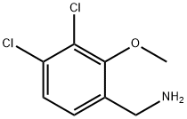 (3,4-二氯-2-甲氧基苯基)甲胺 结构式