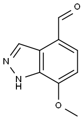 7-甲氧基-1H-吲唑-4-甲醛 结构式