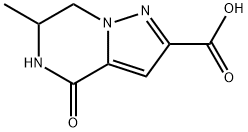 6-甲基-4-氧代-4,5,6,7-四氢吡唑并[1,5-A]吡嗪-2-甲酸 结构式